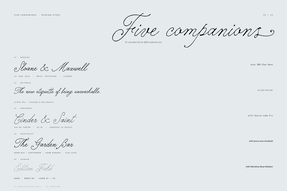 Le Studio Nocturne // Nostalgic Set, a Handwritten Font by PeachCreme (Photo 12 of 17)