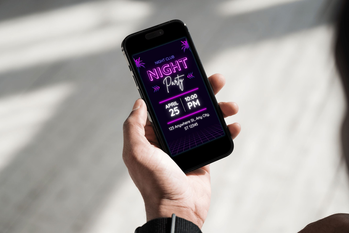 Neon Night Party Instagram Story, a Templates & Theme by TemplateCastleStore (Photo 8 of 9)