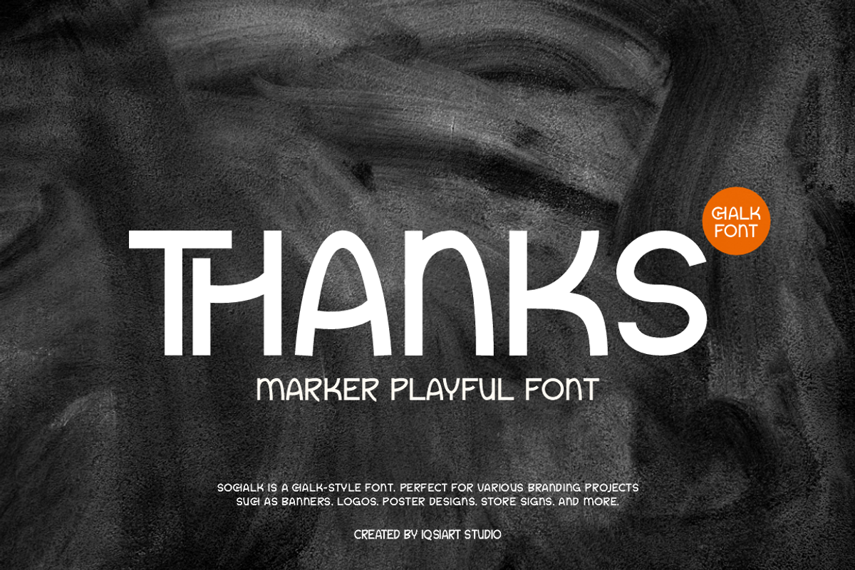 Sochalk - Playful Font, a Sans Serif Font by Iqsiart Studio (Photo 8 of 8)