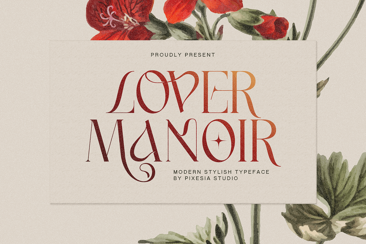 Lover Manoir - Modern Stylish Serif, a Serif Font by Pixesia Studio (Photo 1 of 10)
