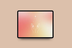 Warm Pastel Gradient Background Set