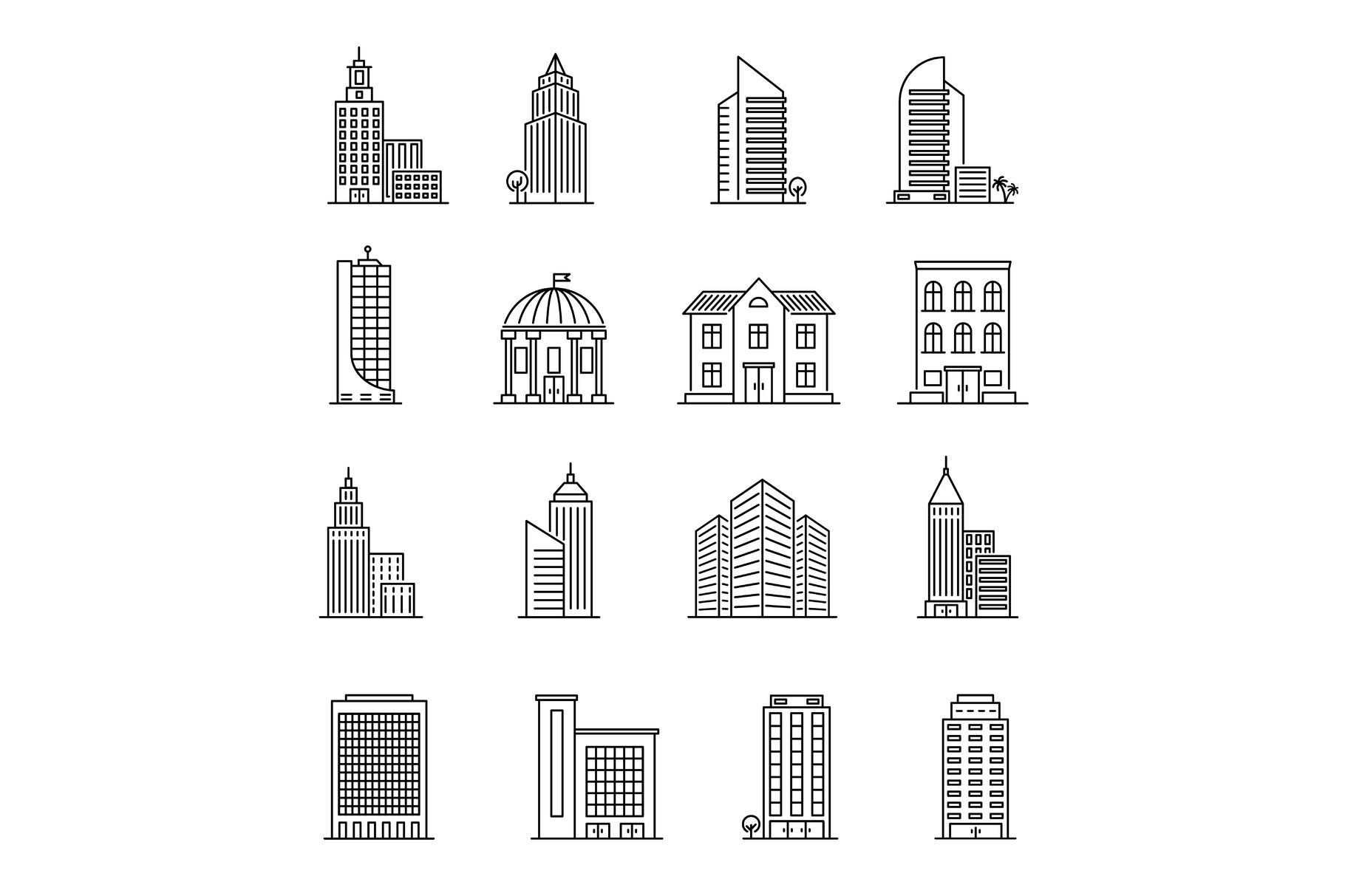 Line buildings. Urban architecture, a Background Graphic by Valerie Bodnar