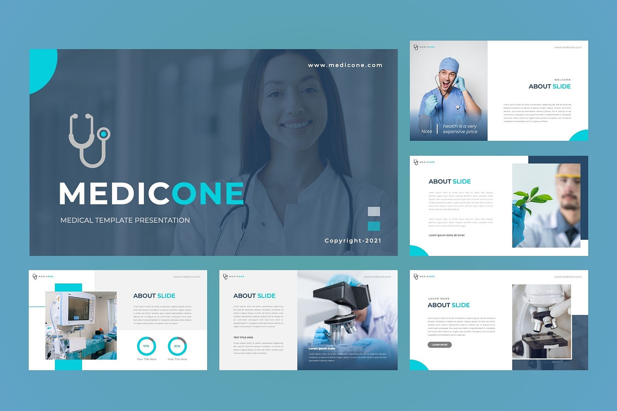 MEDICONE Medical PowerPoint Template, a Presentation Template by Rizki Herdian (Photo 2 of 6)