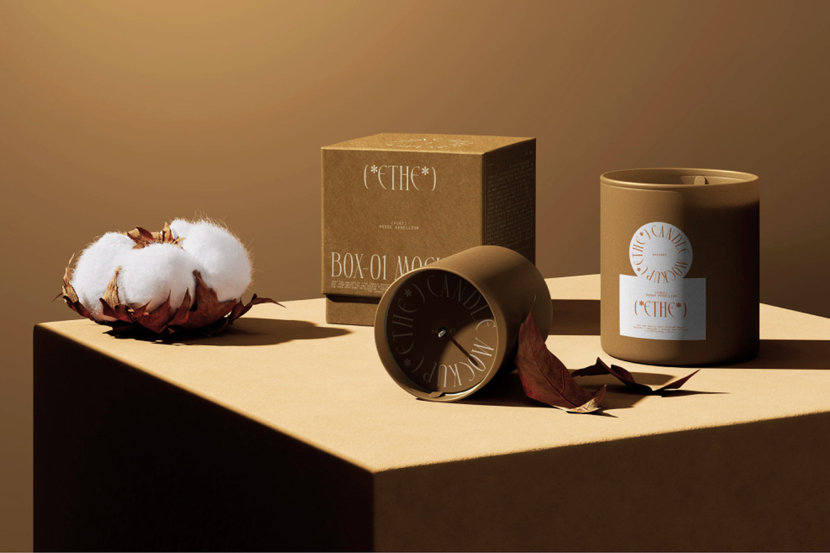 ETHE - Box&Candle mockups, a Packaging Mockup by Creatoom (Photo 7 of 15)