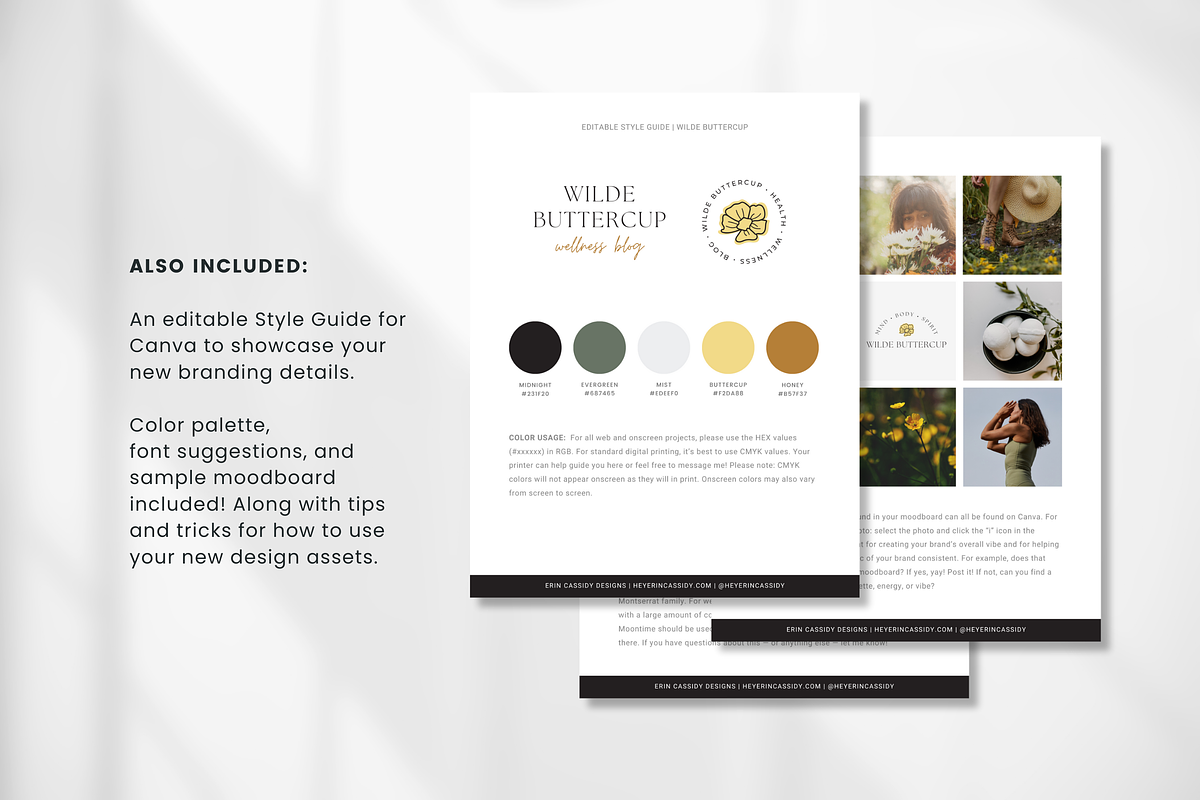 Wellness Logos for Canva, a Branding & Logo Template by Erin Cassidy (Photo 8 of 10)