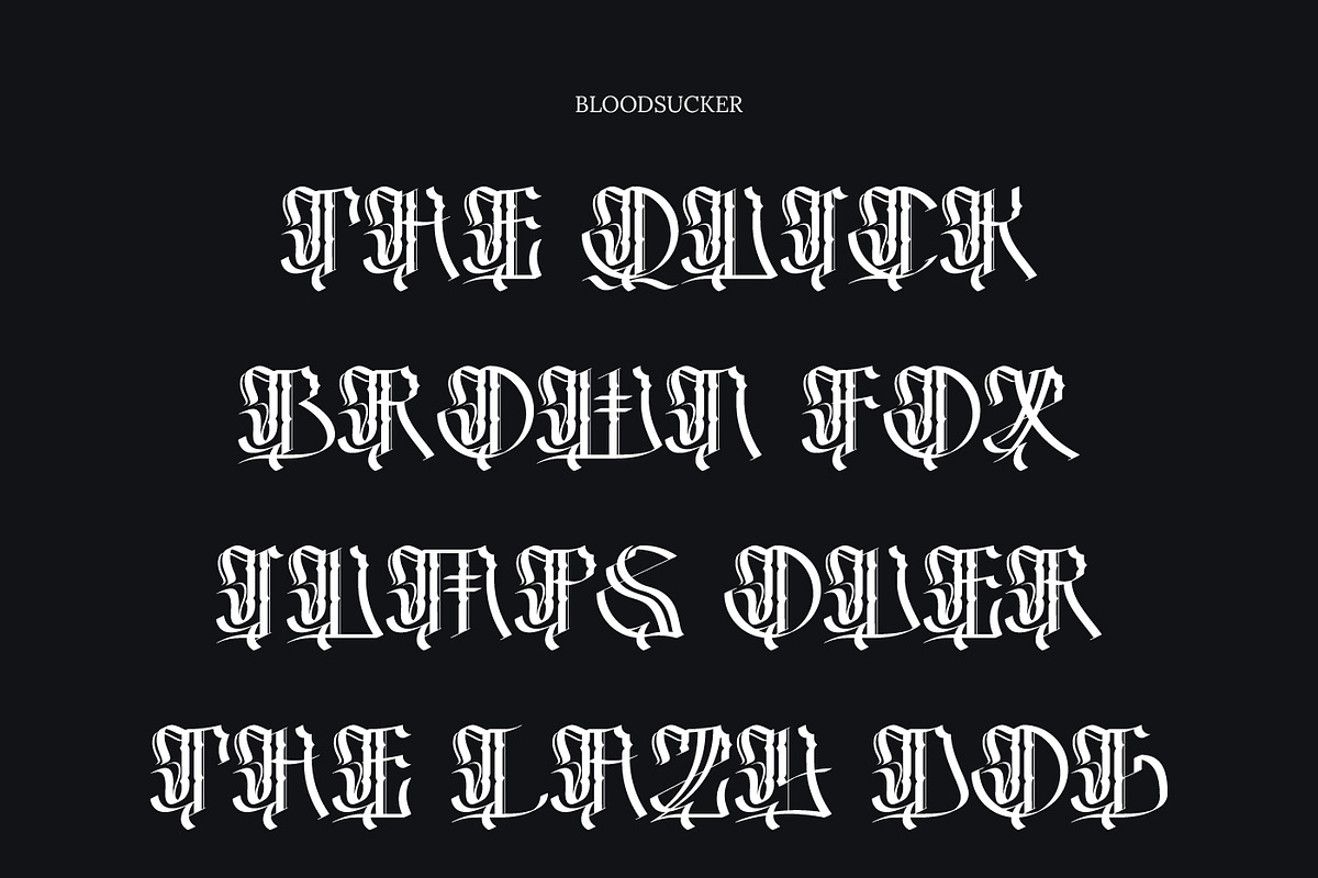Bloodsucker Modern Blackletter, a Blackletter Font by infernostudio3 (Photo 2 of 10)
