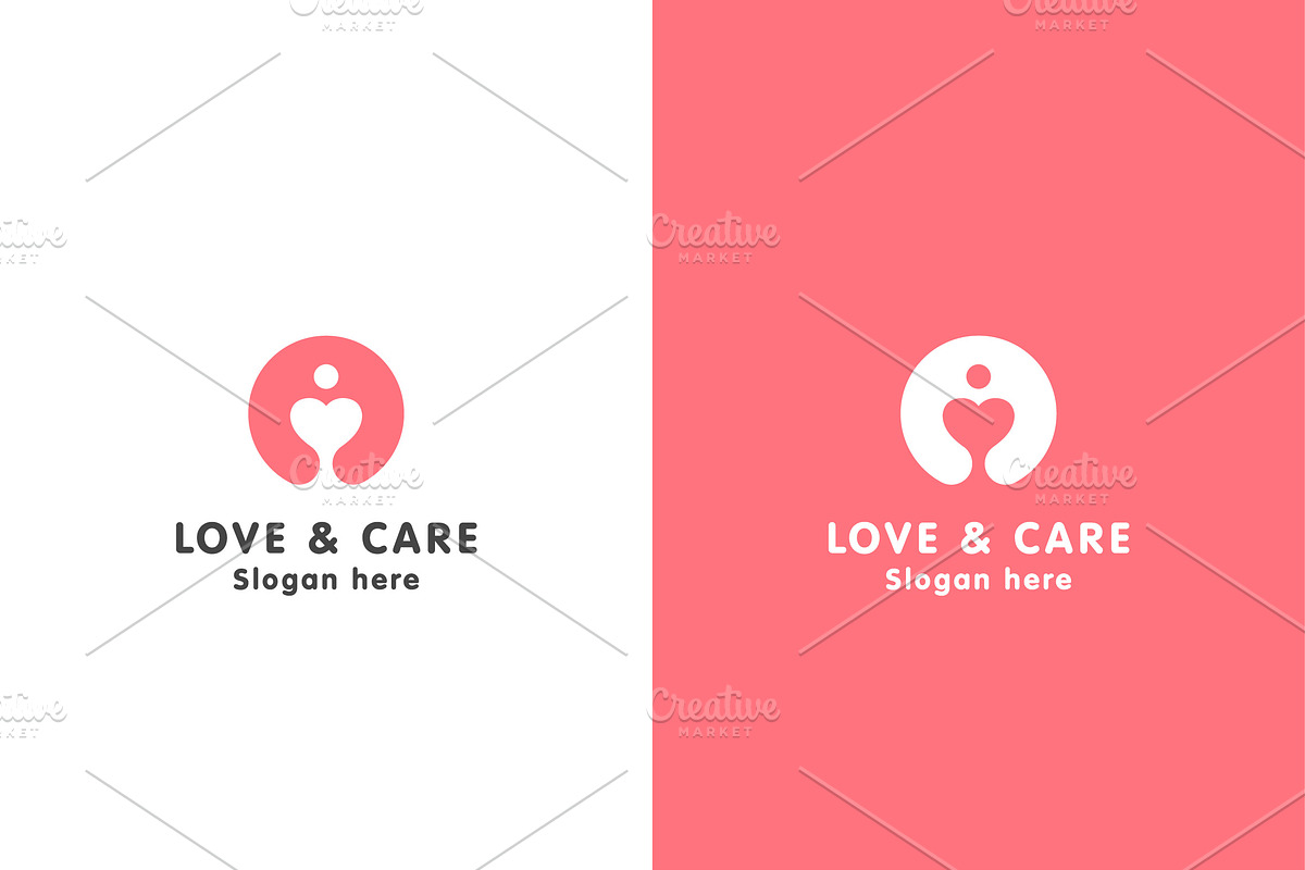Love And Care Baby Logo Design, a Branding & Logo Template by Morvana Crew