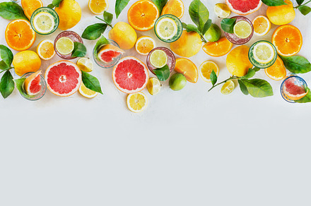 Various colorful citrus fruits, a Health & Medical Photo by VICUSCHKA