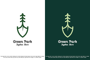 Green Park Garden Logo Design Icon, a Branding & Logo Template by Morvana Crew