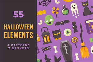 Halloween elements collection