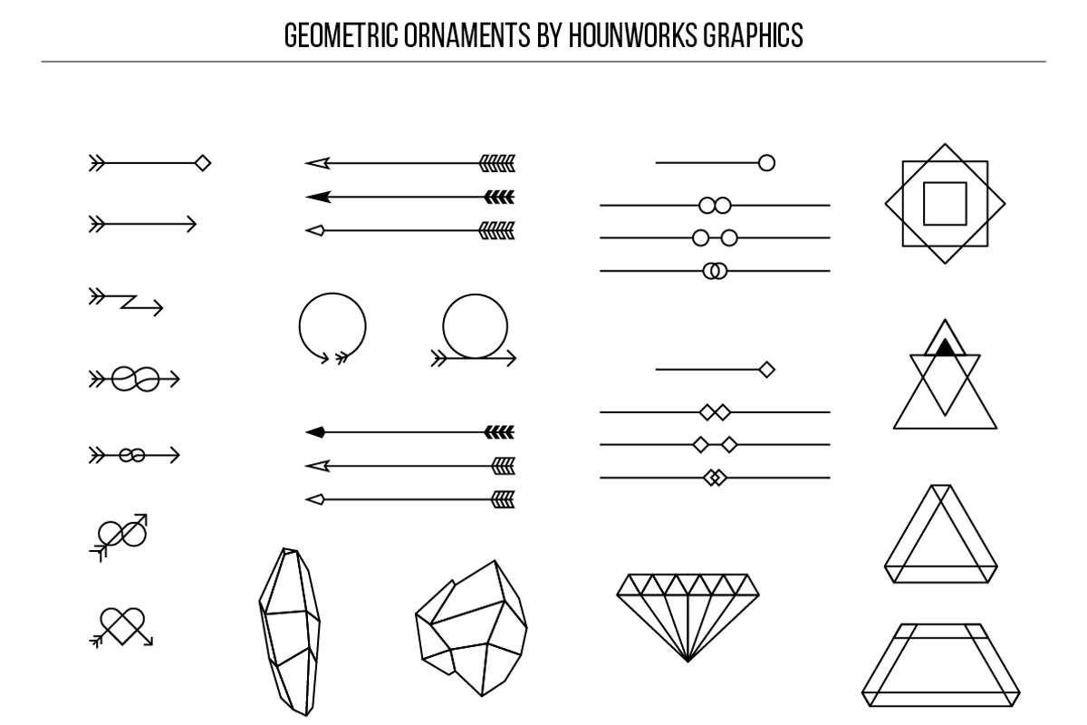 Geometric Ornaments Vector Pack, an Object Graphic by danielcomerci (Photo 3 of 4)