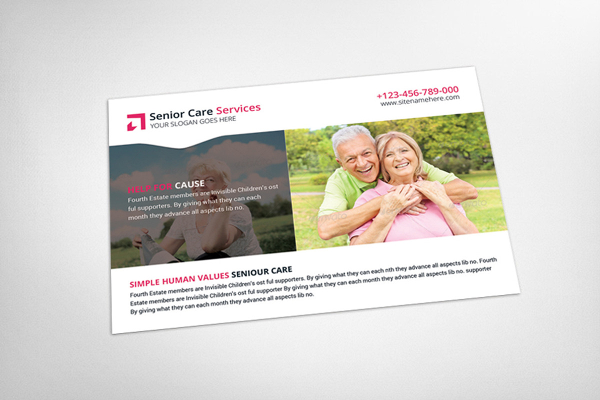 Ealdry Care Postcard Template, a Card Template by graphicforest (Photo 3 of 3)