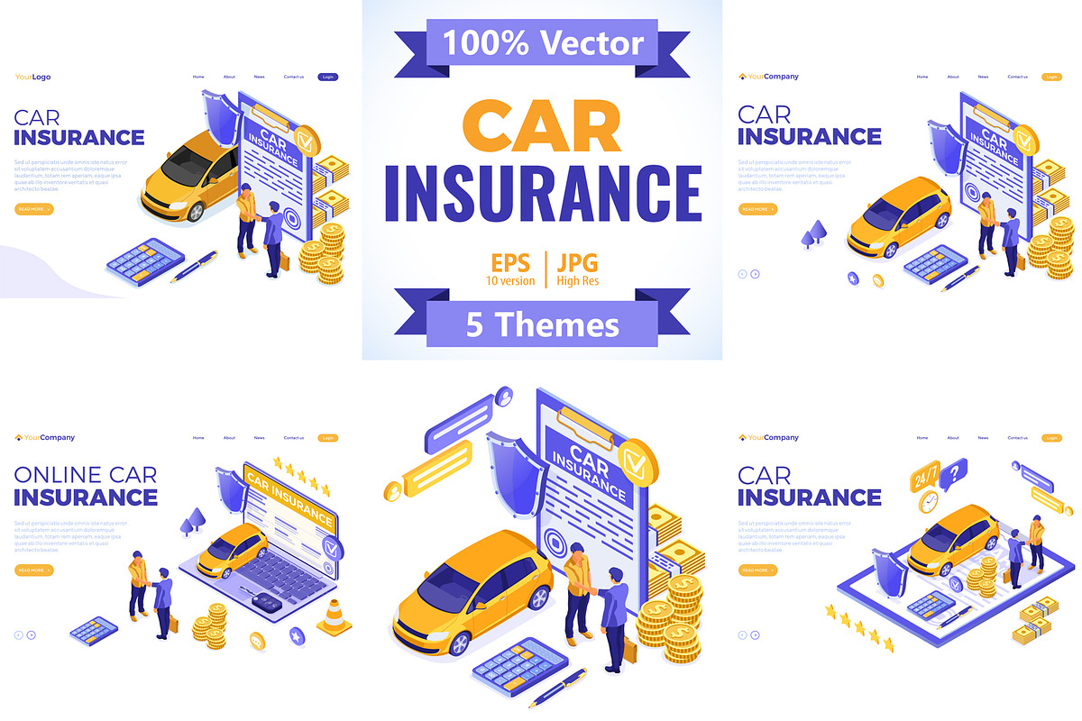 Car Insurance Services Concepts, a Finance Illustration by TAlex (Photo 1 of 6)