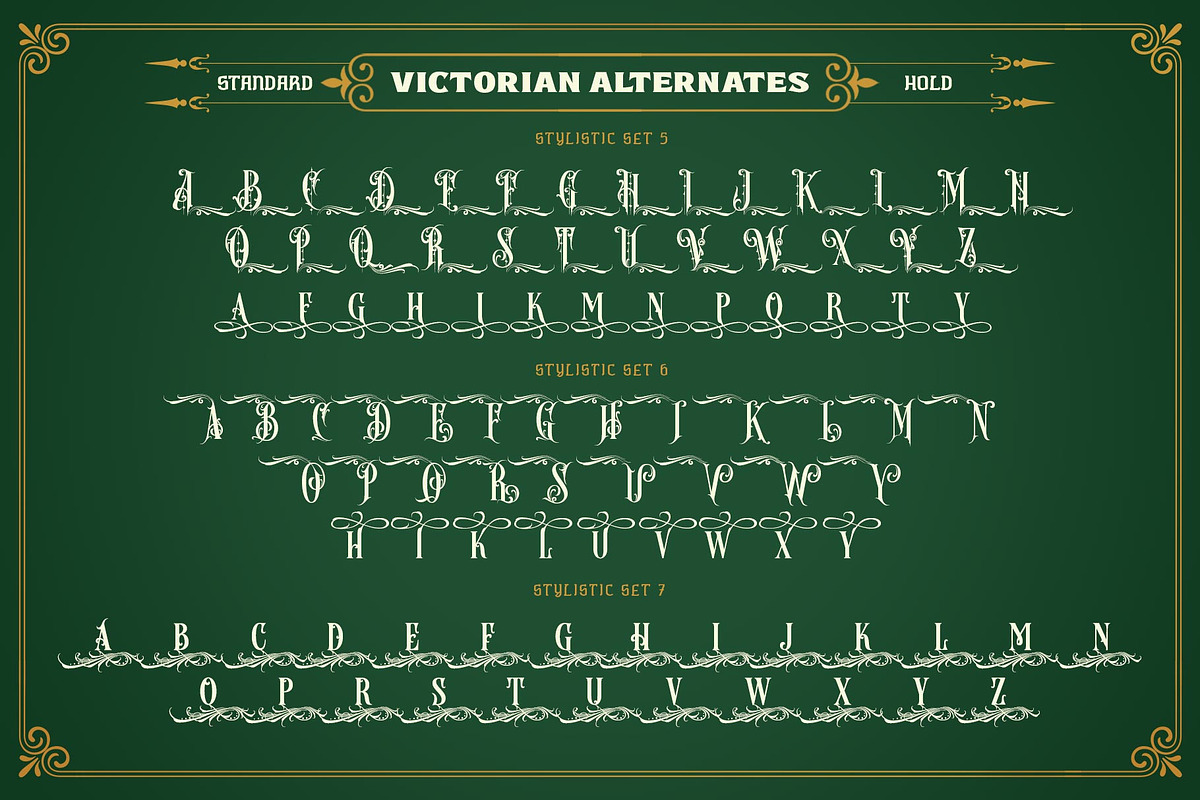 Brown Hunter Victorian Set, a Serif Font by alit design (Photo 9 of 32)