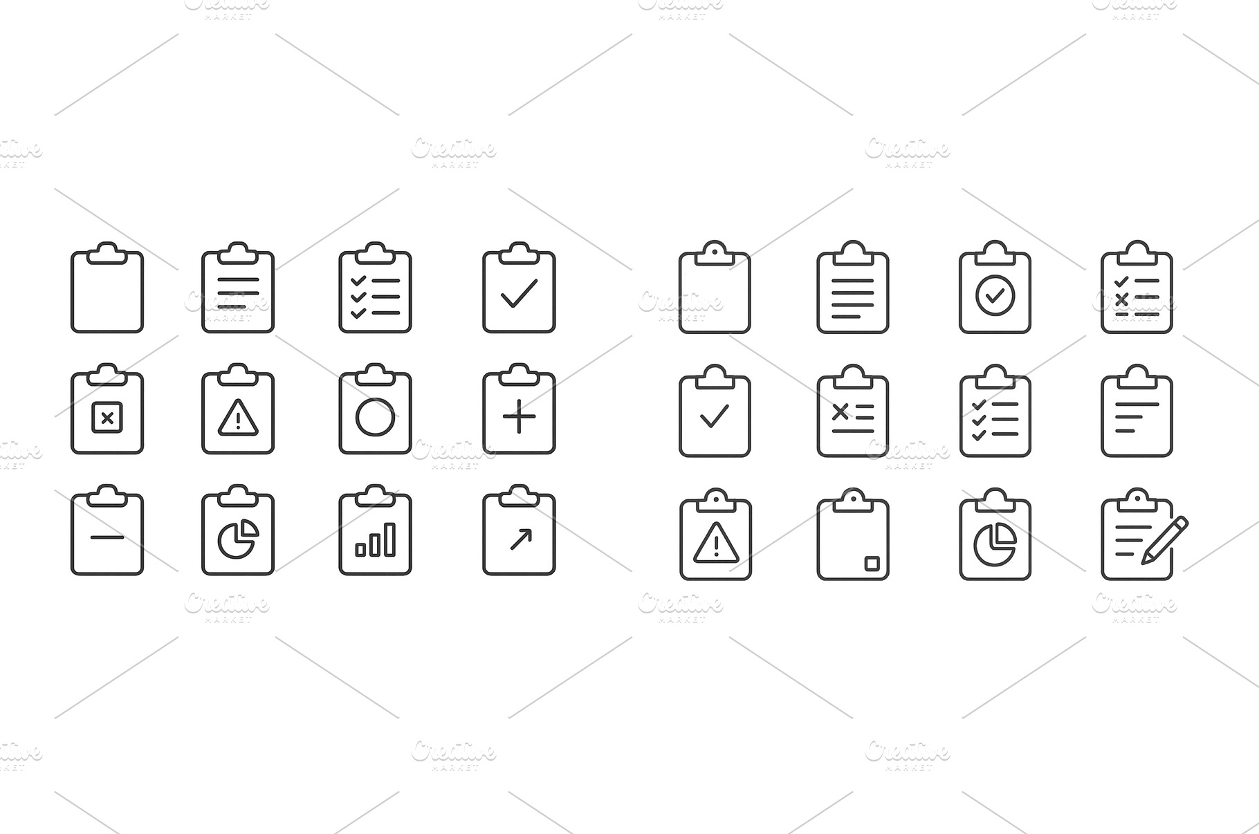 Collection of checklist icons, a Business Photo by ZinetroN