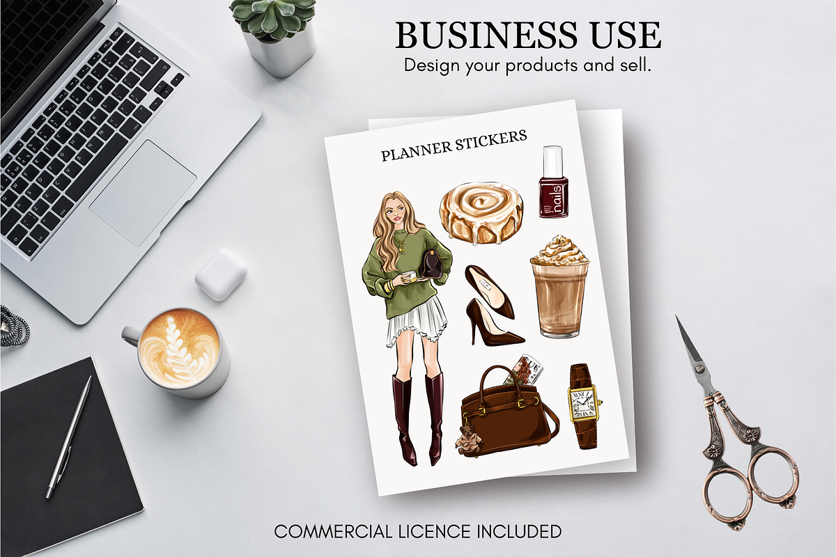 Autumn coffee girls clipart png, an Illustration by Parinaz Wadia Design (Photo 7 of 9)