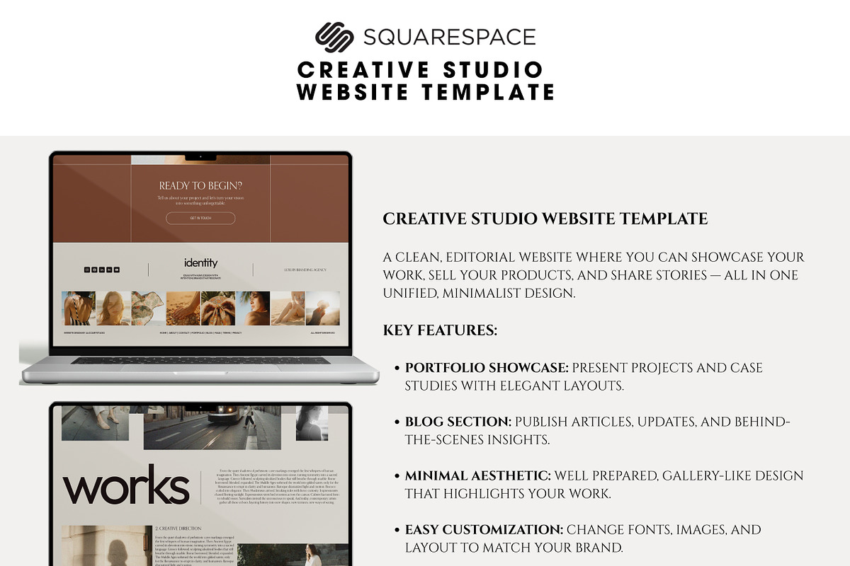 Squarespace Creative Studio Template, a Squarespace Template by Mockup Art Atelier (Photo 12 of 15)