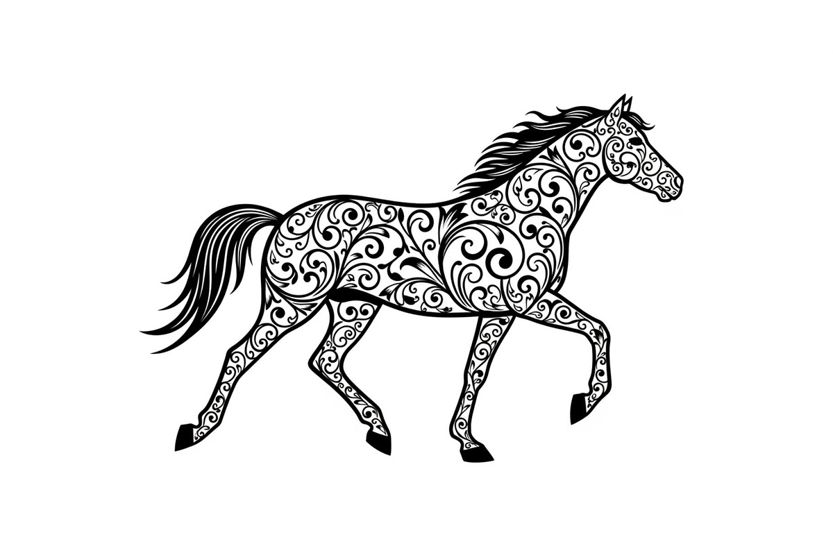 Running Horse Silhouette SVG Bundle, an Illustration by Creativeshirt (Photo 7 of 31)