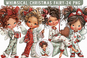 Whimsical Christmas Fairy Clipart, an Illustration by Libby Wishes (Thumbnail 1 of 6)