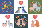 Happy Valentine's Day postcard set, an Animal Illustration by KartInnka (Thumbnail 5 of 6)