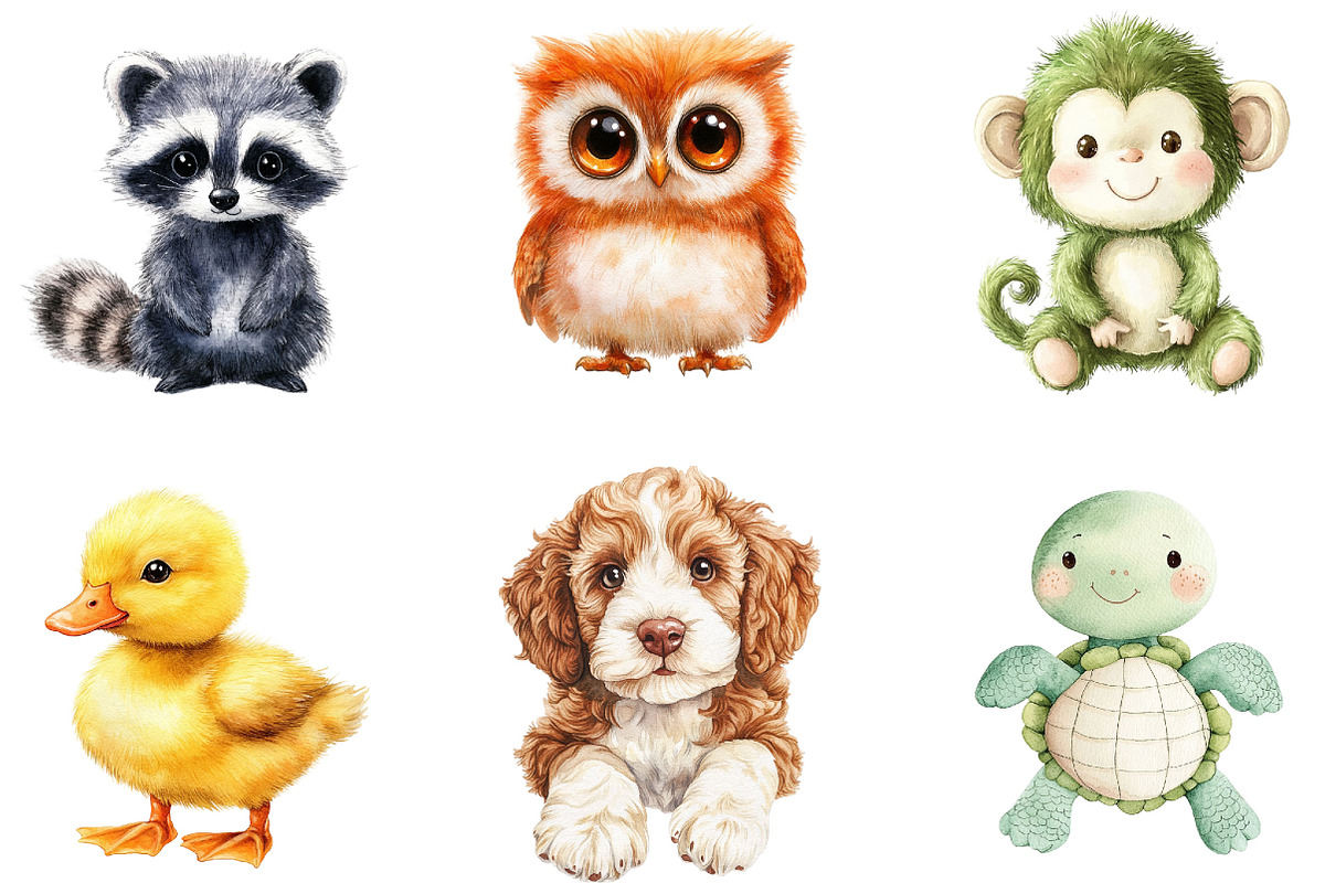 Plushie Animals Clipart PNG, a Seasonal Illustration by Designking (Photo 2 of 4)