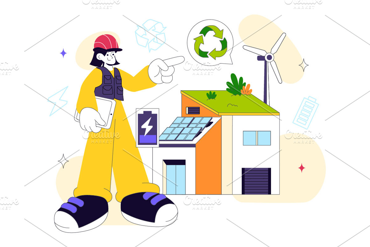 10 Eco Friendly Architecture, a Technology Illustration by denayunebgt (Photo 4 of 4)
