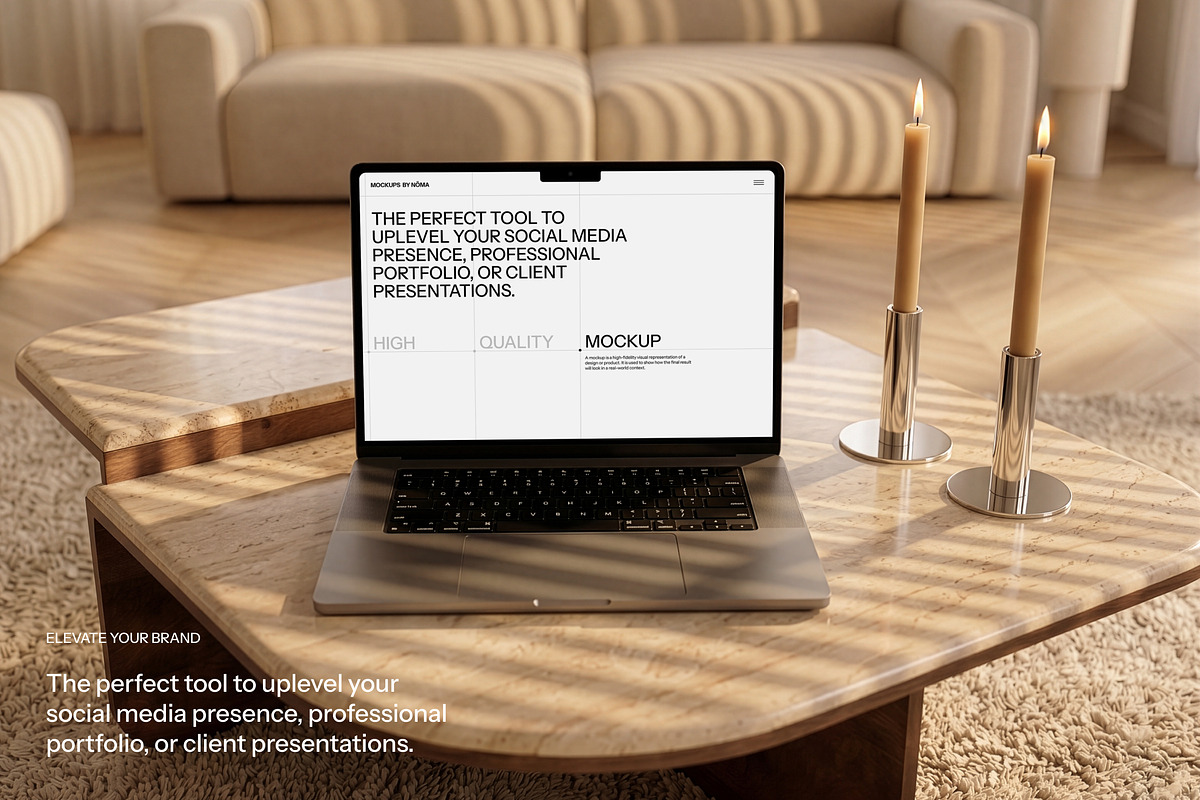 Aesthetic MacBook Mockup Set, a Mac Mockup by The Noma Studio (Photo 3 of 7)