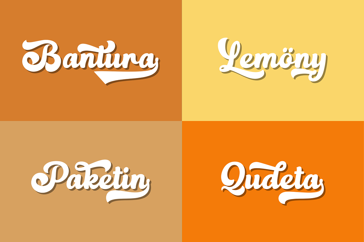 Nahista - Retro Font, a Script Font by Sronstudio (Photo 4 of 13)