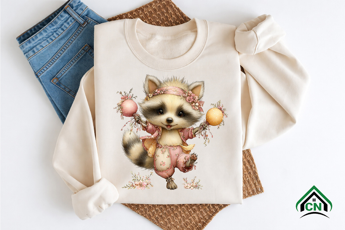 Summer Funny Raccoon Clipart, an Illustration by Craft Nest (Photo 7 of 12)