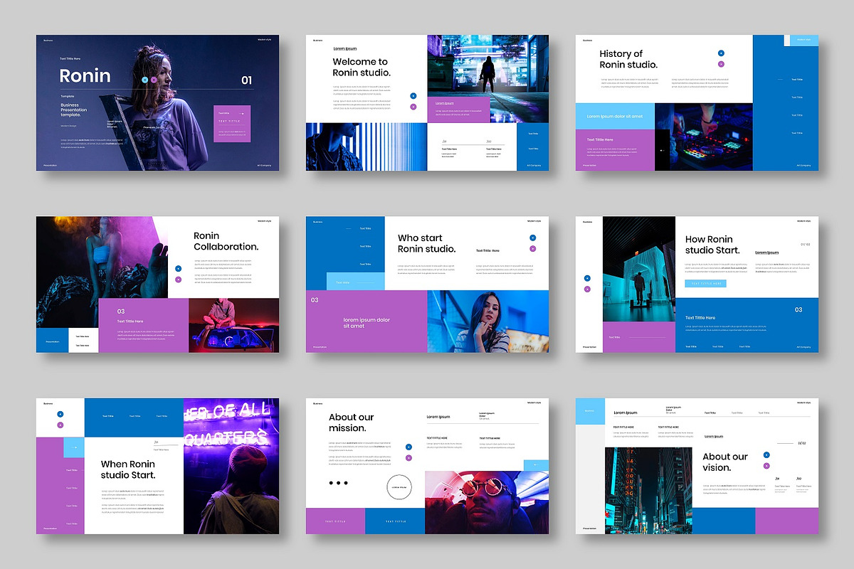 Ronin - Business Google Slide, a Presentation Template by Dens Creative Studio (Photo 2 of 6)