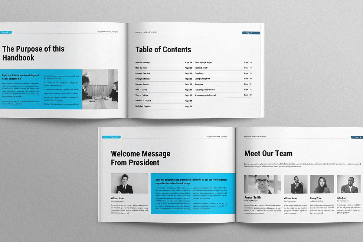 Employee Handbook Template Landscape preview 3