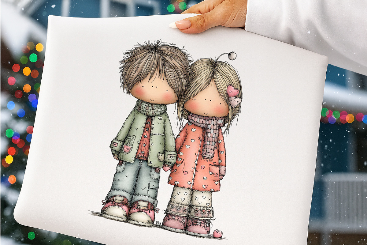 Sweet Pastel Valentine Couple PNG, an Illustration by SinaCreation (Photo 10 of 11)