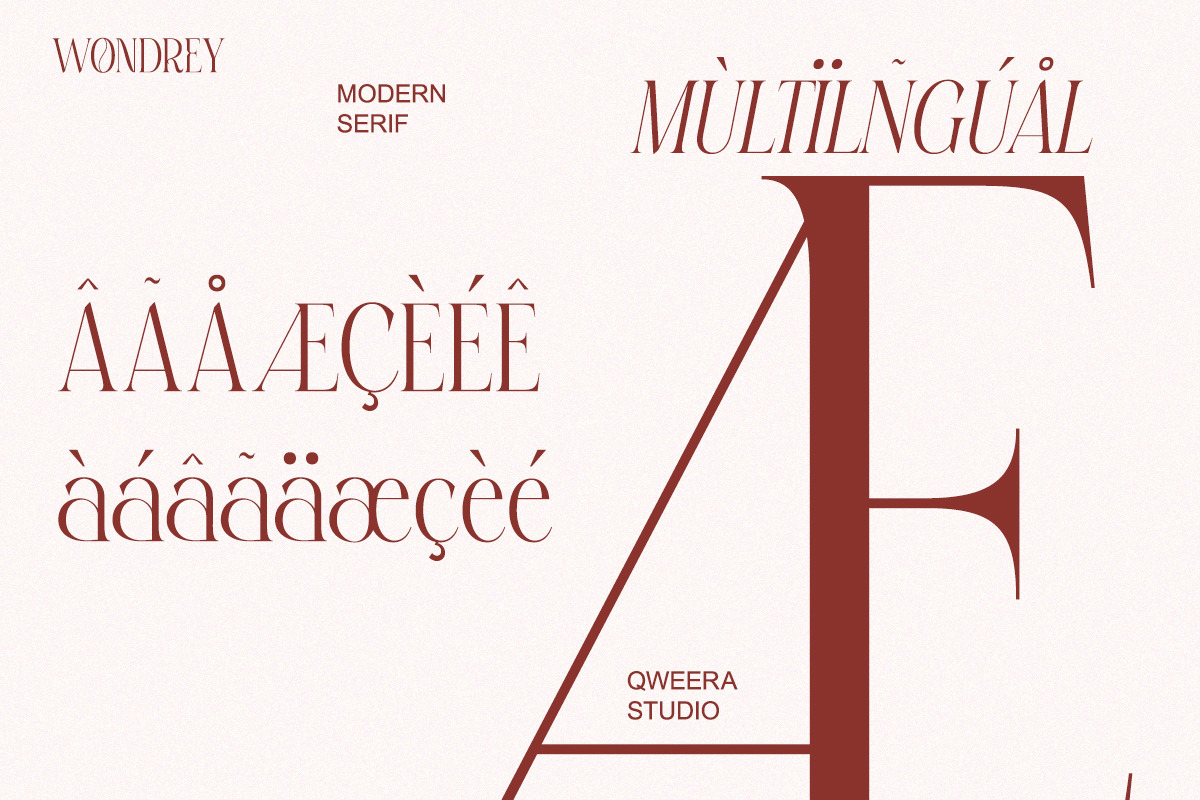 Wondrey - Modern Elegant Branding, a Serif Font by Qweera Studio (Photo 12 of 12)
