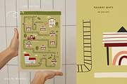 Kids cute railway collection, an Illustration by DigARTbyHavroshka (Thumbnail 6 of 9)