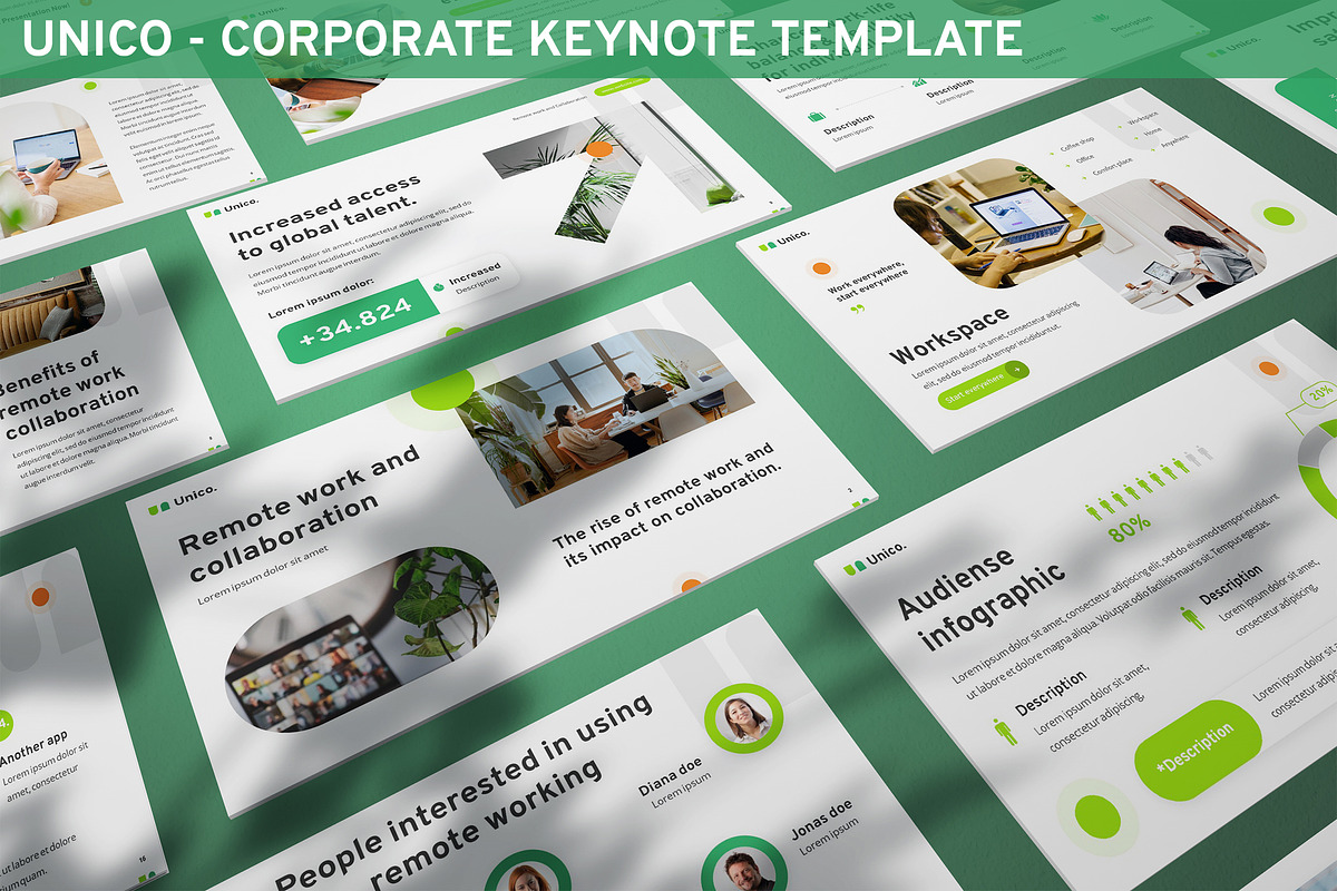 Unico - Corporate Keynote Template, a Presentation Template by SlideFactory (Photo 1 of 4)