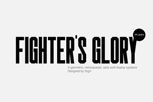 Srg-Fighters Glory Display Font