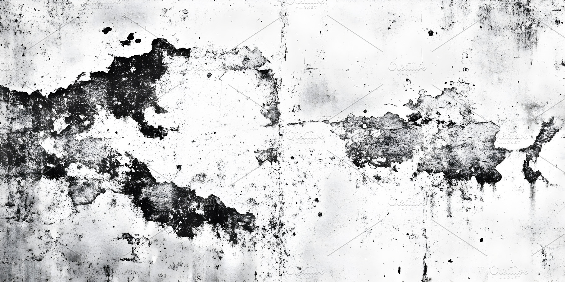 Distressed White Wall Texture with Black Grunge Pattern, a Background Photo by Photostock