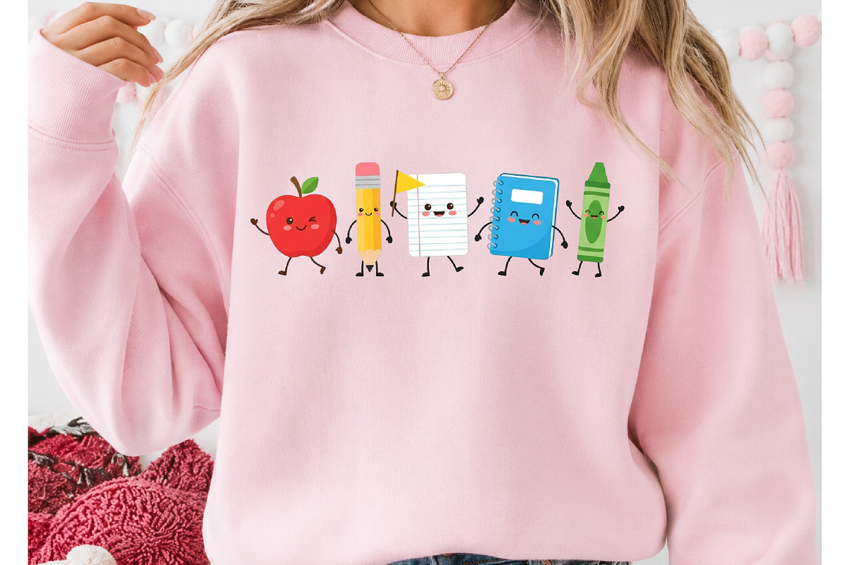 School Supply Mini Characters PNG, a Seasonal Illustration by DreamCafeArt (Photo 1 of 6)