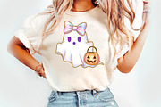 Ridescent Peeking Ghost Pumpkin, an Illustration by Watercolor design (Thumbnail 2 of 3)