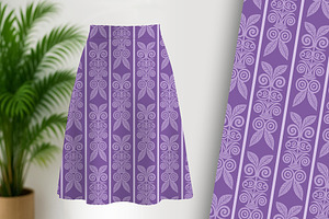 Purple Tropical Stripe Seamless, a Pattern Graphic by Sharon Schwalbe