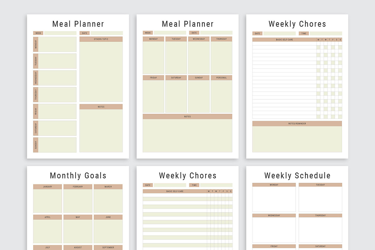 INDESIGN PLANNER BUNDLE PACK VOL.26, a Stationery Template by MNT-Creator (Photo 8 of 9)