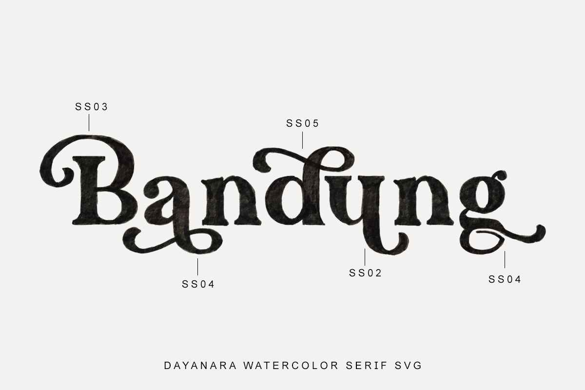 Dayanara - Watercolor SVG preview 4