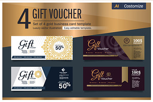 Gift Voucher Gold Template