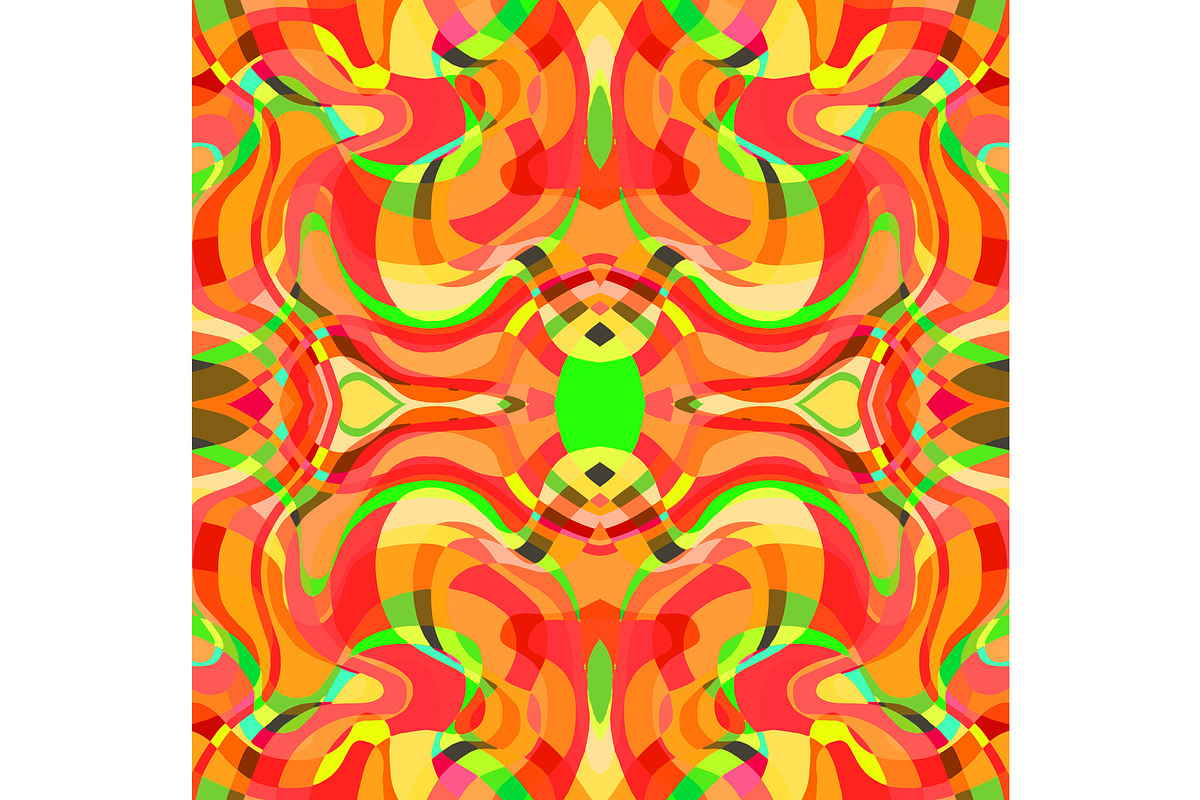 Native Vibes Orange Abstract, a Pattern Graphic by Sharon Schwalbe
