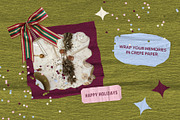 Crepe Paper Christmas Collage Kit, an Object Graphic by Anzhelika (Thumbnail 2 of 11)