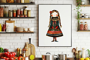 NORDIC SCANDINAVIAN GIRLS CLIPART, a Person Illustration by Daring Digies (Thumbnail 7 of 7)