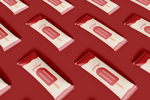 Set of Popsicles Mockup, an Advertising Mockup by Hubzway