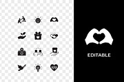 World Kindness Day Solid Icons Set, a Solid Icon by Unique Design Team (Thumbnail 3 of 3)