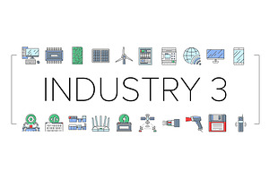 industry 3.0 cybernetics sensors, an Illustration by pikepicture