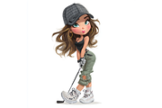 Prompt Retro Girly Baseball Clipart, a Decorative Illustration by Creative design (Thumbnail 3 of 7)
